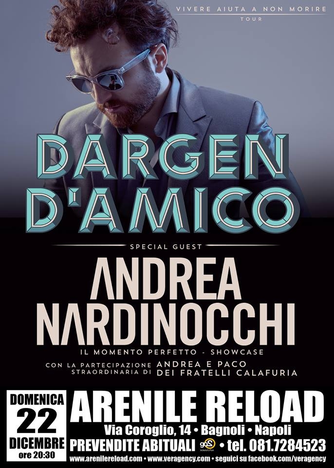 Arriva a Napoli il Double Billing Tour di Dargen D’Amico e Andrea Nardinocchi