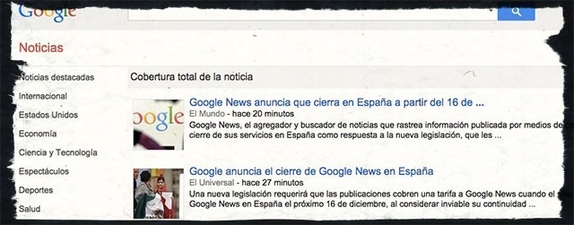 In Spagna chiude il servizio Google News