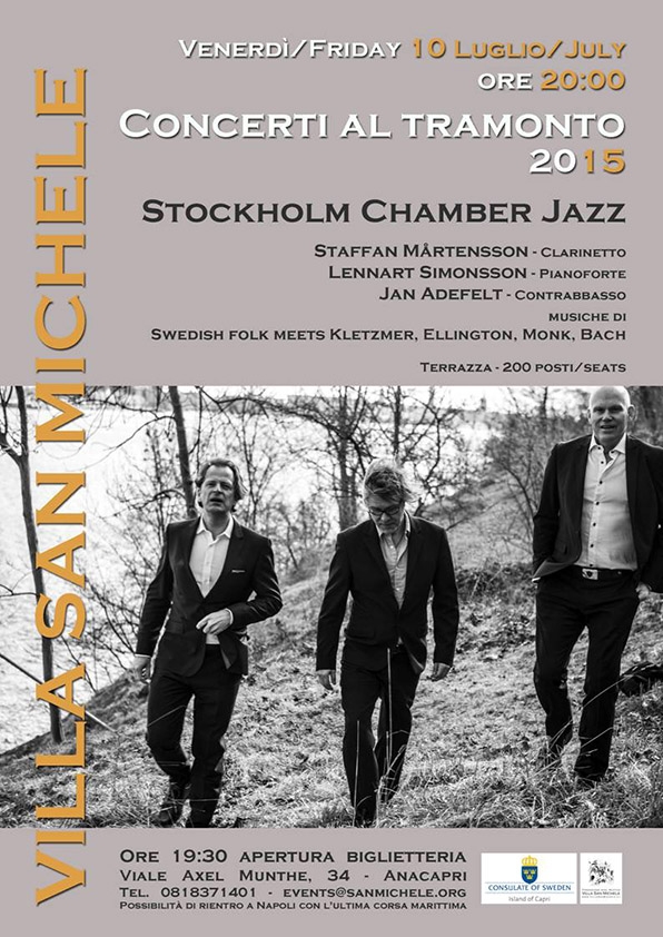 Concerti al Tramonto: in Villa San Michele gli Stockholm Chamber Jazz