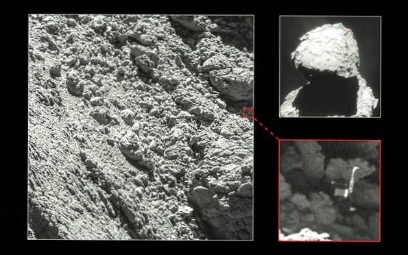 Rosetta ritrova lander Philae e lo fotografa