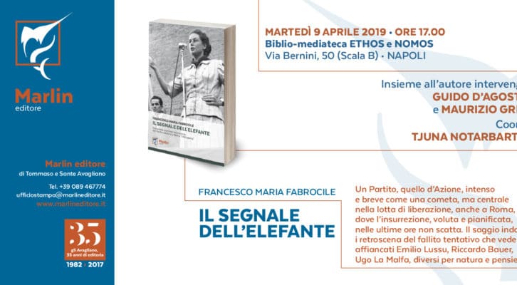 “Il segnale dell’elefante” il libro di Francesco Maria Fabrocile presentato a Napoli