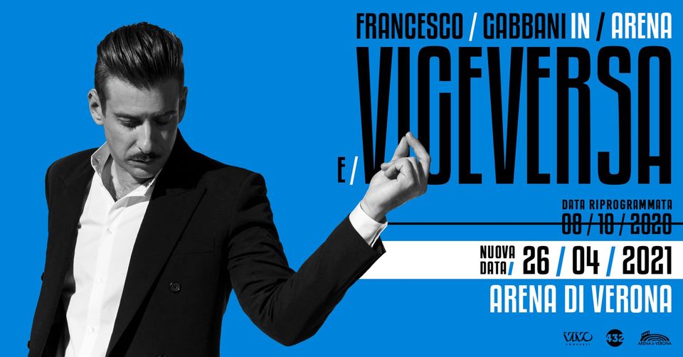 Spostato il concerto di Francesco Gabbani all’Arena di Verona