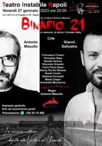 Antonio Masullo protagonista di Binario 21: la memoria, la storia, il tentato oblio al Tin (Manifesto Binario 21 def 1 210x300)