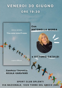Presentazione del libro Una corsa verso il vento di Delia Morea (01 Locandina presentazione libro 212x300)